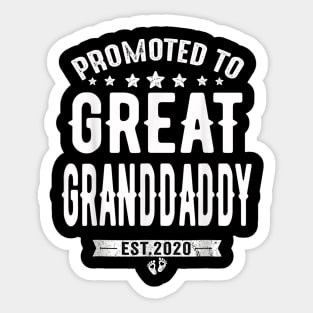 Promoted To Great Grandaddy est 2020 Shirt Father's Day Gift T-Shirt Sticker